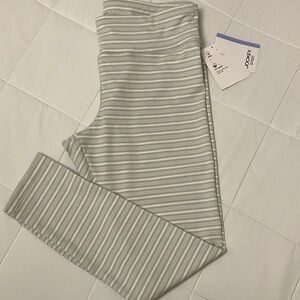 Jockey Gray and White Striped Leggings